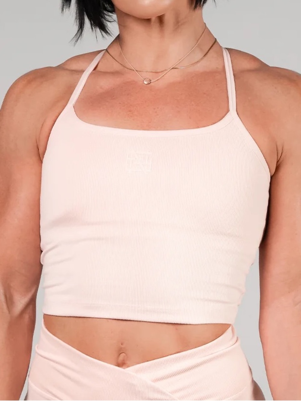 Flag Nor Fail Ribbed Tank - Pink